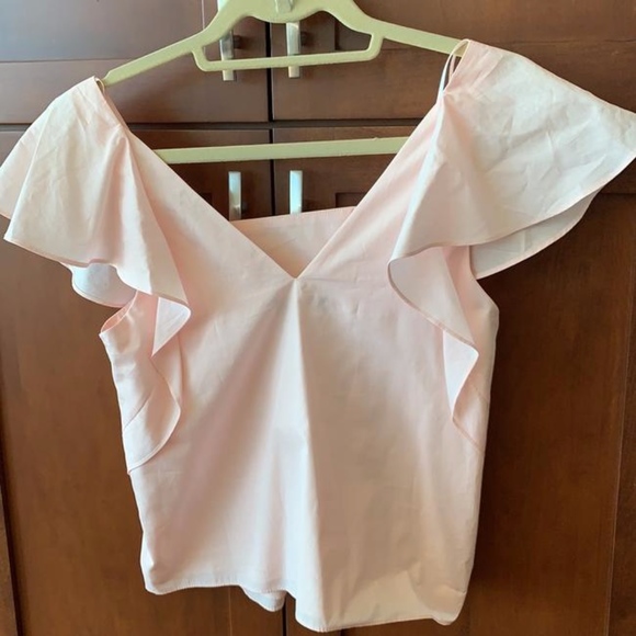 zara poplin ruffled top - Picture 3 of 3